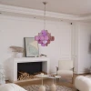 Люстра Aurelia Pink з муранського скла — люстри дизайнерські, колір рожевий, з матеріалу  метал, скло, стиль сучасний