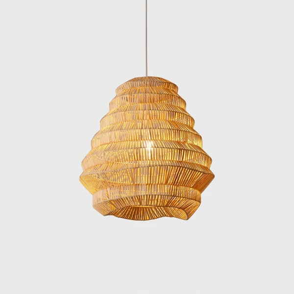 Підвісна лампа Bamboo Spiral — підвісний світильник, колір бамбук, з матеріалу метал, стиль модерн