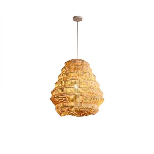 Підвісна лампа Bamboo Spiral — підвісний світильник, колір бамбук, з матеріалу метал, стиль модерн