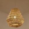 Підвісна лампа Bamboo Spiral — підвісний світильник, колір бамбук, з матеріалу метал, стиль модерн