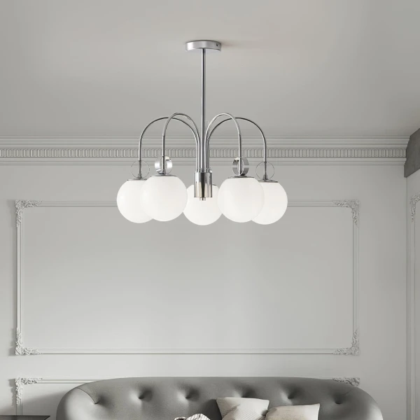 Люстра Carisa Collection — цвет хром, из материала метал, залізо, стиль модерн