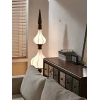 Торшер Cassia — торшери, колір горіха і білий, з матеріалу  дерево, шовк, стиль сучасний