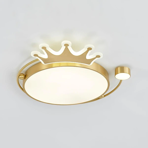 Стельовий світильник Crown — колір латунь, з матеріалу акрил, стиль модерн
