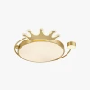 Стельовий світильник Crown — колір латунь, з матеріалу акрил, стиль модерн