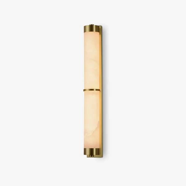 Настінний світильник Cylindra Alabaster Brass — бра, колір латунь і білий, з матеріалу алебастр, стиль модерн