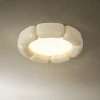 Стельова лампа Deco — колір білий і бежевий, з матеріалу смола, акрил, стиль вабі-сабі