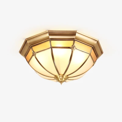 Латунний стельовий світильник Dome (впритул до стелі)