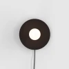 Настенный светильник Dot — бра, цвет черный і белый, из материала латунь, метал, стиль модерн