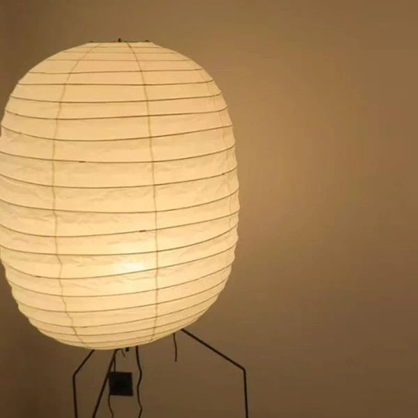 Підлогова лампа Ellipsa Rice Paper Lantern — торшери, колір білий, з матеріалу рисовий папір, метал, стиль сучасний