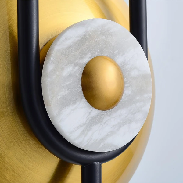 Настінний світильник Ellipse Ring із мармуру — бра, колір золото і білий, з матеріалу метал, стиль модерн