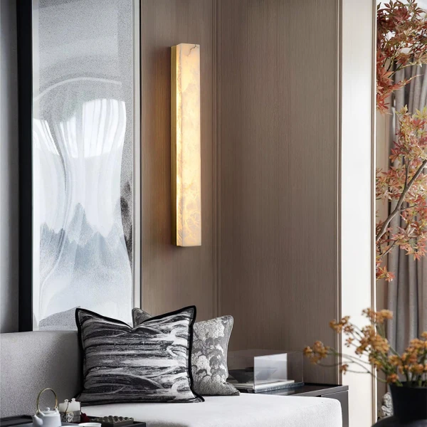 Настінний світильник Emerson Alabaster — бра, колір латунь і білий, стиль модерн