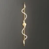 Гнучкий настінний світильник Flexible Linear Curve — бра, колір латунь і білий, з матеріалу мотузка, стиль модерн