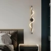 Гнучкий настінний світильник Flexible Linear Curve — бра, колір латунь і білий, з матеріалу мотузка, стиль модерн