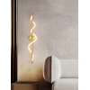 Гнучкий настінний світильник Flexible Linear Curve — бра, колір латунь і білий, з матеріалу мотузка, стиль модерн