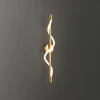 Гнучкий настінний світильник Flexible Linear Curve — бра, колір латунь і білий, з матеріалу мотузка, стиль модерн