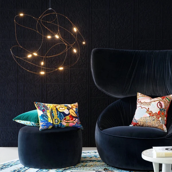Подвесной светильник Flock — цвет золото, из материала нержавіюча сталь, латунь, стиль модерн