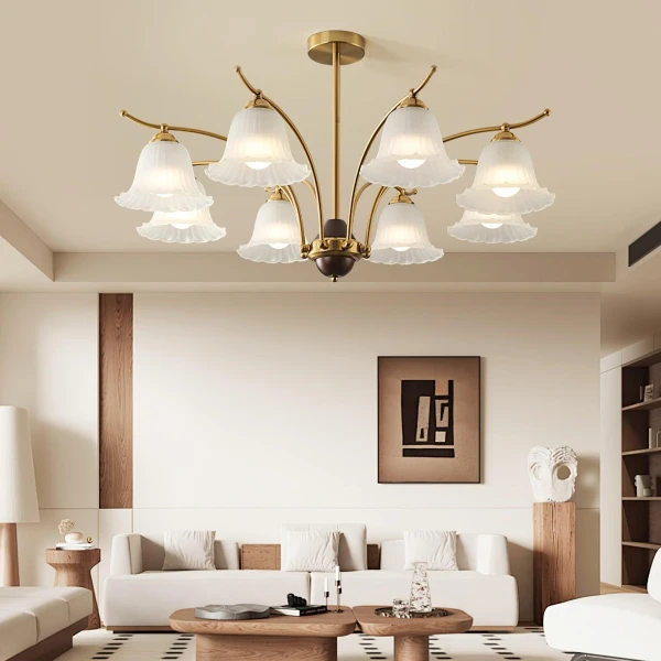 Люстра Flora Brass Alabaster