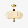 Стельовий світильник Floravelle Lantern — колір горіха і білий, з матеріалу метал, дерево, стиль модерн