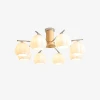 Стельовий світильник Flower Buds — колір хром і білий, з матеріалу метал, скло, стиль модерн