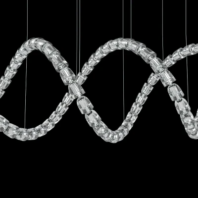 Світлодіодна люстра Gabriel Infinity Loop | Індивідуальний розмір та освітлення на замовлення для елітних будинків та комерційних приміщень