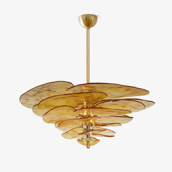 Люстра Petals Gold Murano — цвет розовый і золото, из материала метал, скло, стиль современный