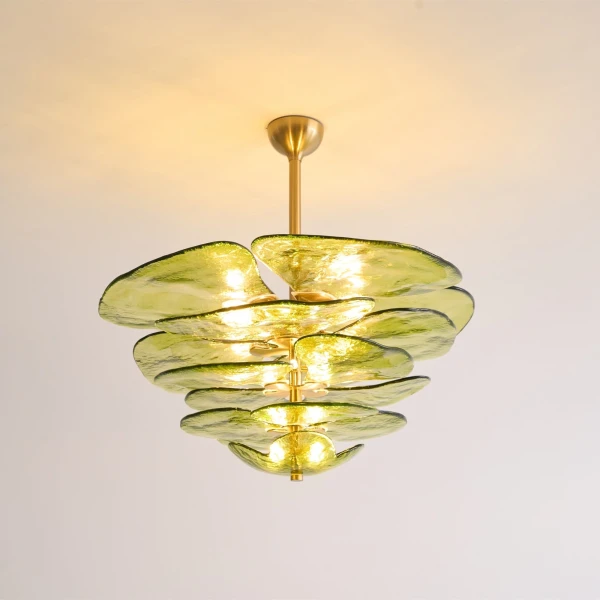 Люстра Petals Gold Murano — цвет розовый і золото, из материала метал, скло, стиль современный
