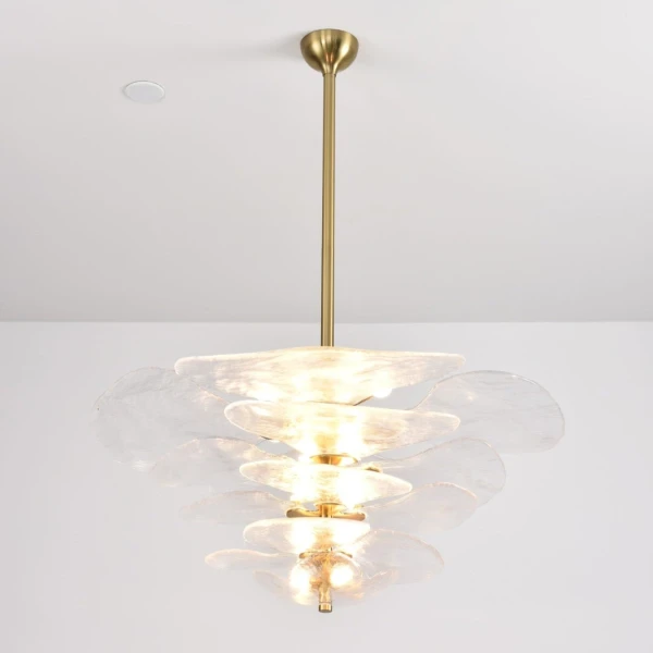 Люстра Petals Gold Murano — цвет розовый і золото, из материала метал, скло, стиль современный