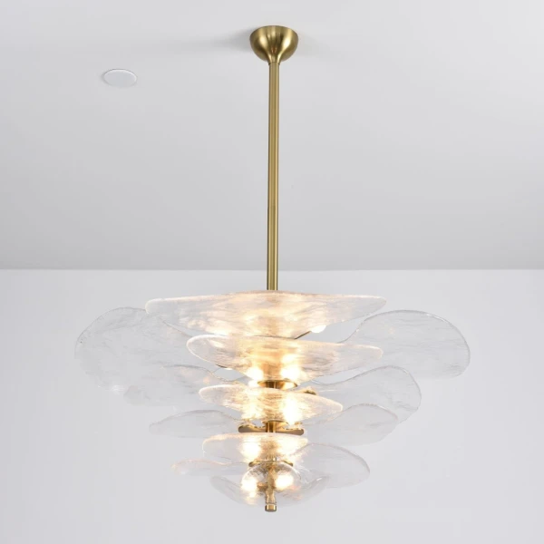 Люстра Petals Gold Murano — цвет розовый і золото, из материала метал, скло, стиль современный