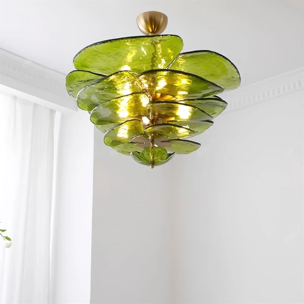 Люстра Petals Gold Murano — цвет розовый і золото, из материала метал, скло, стиль современный
