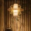 Подвесной светильник Sigyn Bamboo ручной работы — цвет бамбук, стиль арт деко
