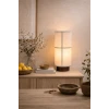 Настольная лампа Kanso Glow с аккумулятором — цвет ореха і бежевый, из материала метал, тканина, стиль модерн