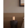 Настольная лампа Kanso Glow с аккумулятором — цвет ореха і бежевый, из материала метал, тканина, стиль модерн