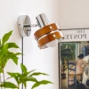 Настенный светильник Karry Plug-in — бра, цвет ореха і хром, из материала метал, горіхове дерево, стиль модерн
