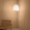 Підвісний світильник Lantern Knit — колір білий, з матеріалу вуглецева сталь, тканина, стиль модерн