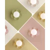 Настенный светильник La Fleur — бра, цвет белый і розовый, из материала смола, скло, стиль модерн
