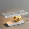 Настільна лампа Levoro Stone — колір білий і зелений, з матеріалу мармур, метал, стиль модерн