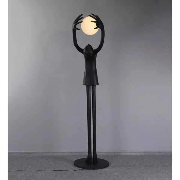 Торшер Liora Sculpture — торшери, колір чорний, з матеріалу скляна куля, скловолоконний армований пластик, стиль сучасний