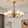 Люстра Livia — люстри дизайнерські, колір горіха і золото, з матеріалу скло, метал, стиль сучасний