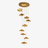 Люстра Livra Leaf — цвет латунь, из материала метал, стиль модерн