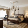 Люстра Lucerna Royale — цвет ореха і латунь, из материала скло, дерево, стиль современный