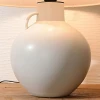 Настольная лампа Luna Jug — цвет белый і бежевый, из материала  метал, тканина, стиль современный