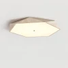 Стельовий світильник Lunarc Stone — колір жовтий і білий, з матеріалу жовтий травертин, скло, стиль модерн