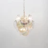 Подвесная люстра Lunaria Disc Murano — цвет синий і зеленый, из материала  метал, скло, стиль современный
