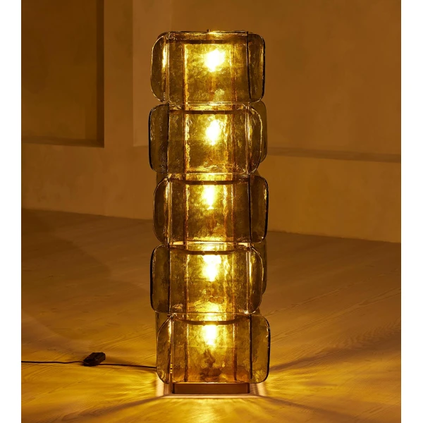 Торшер Lush Glass Tower — торшери, колір зелений і золото, з матеріалу  метал, скло, стиль сучасний