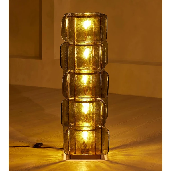 Торшер Lush Glass Tower — торшери, колір зелений і золото, з матеріалу  метал, скло, стиль сучасний