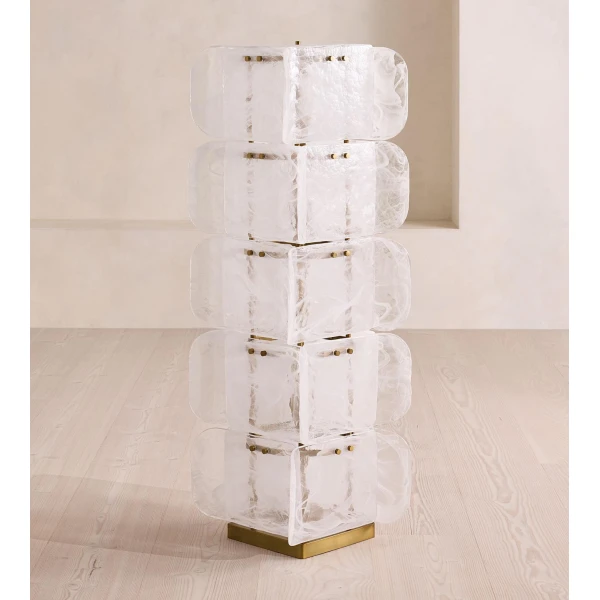 Торшер Lush Glass Tower — торшери, колір зелений і золото, з матеріалу  метал, скло, стиль сучасний
