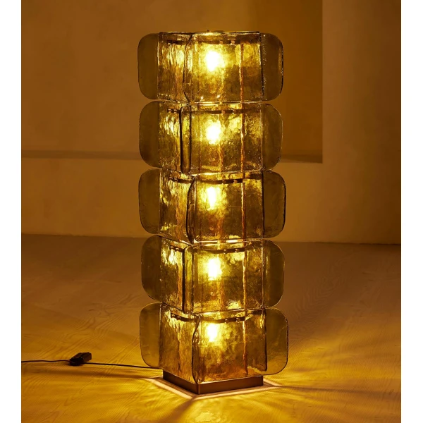 Торшер Lush Glass Tower — торшери, колір зелений і золото, з матеріалу  метал, скло, стиль сучасний