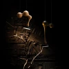Деревянный подвесной светильник Molecule — цвет дерева і цвет ореха, из материала метал, дерево, стиль модерн