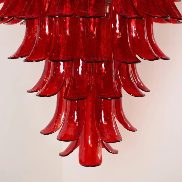 Люстра Murano Crimson Cascade — люстри дизайнерські, колір хром, з матеріалу метал, скло, стиль сучасний