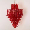 Люстра Murano Crimson Cascade — люстри дизайнерські, колір хром, з матеріалу метал, скло, стиль сучасний